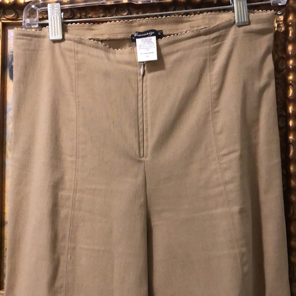 Mesmerize high waist zip front stretch spit hem vertical stitch detail pants - Picture 2 of 8